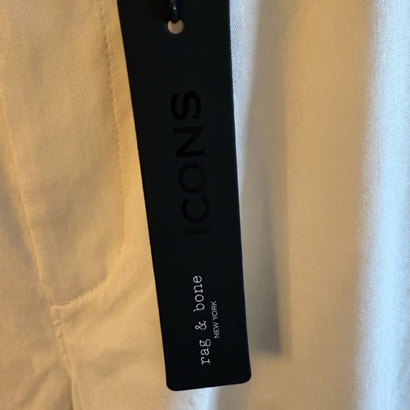 Rag & Bone Sofie wide leg pant white linen NWT - Picture 9 of 13